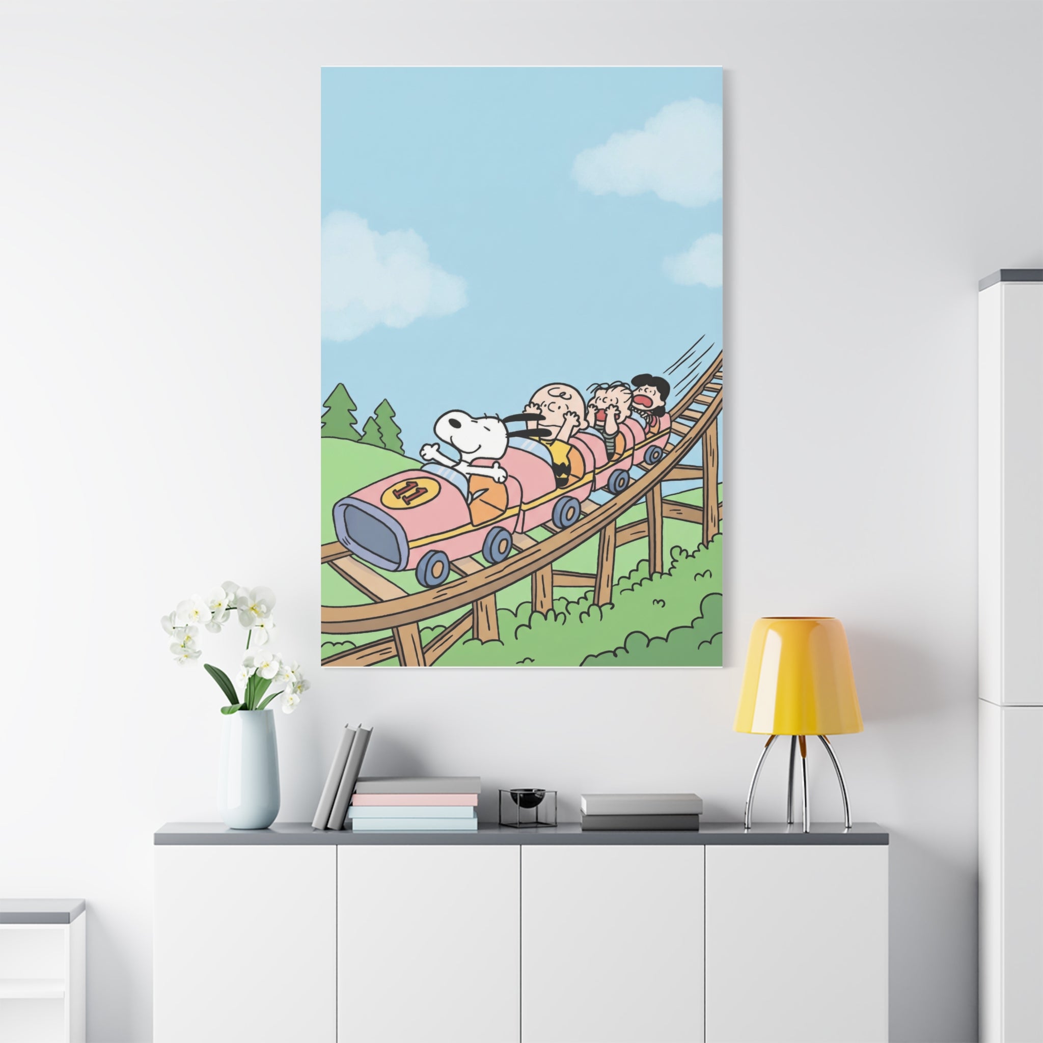 Snoopy Roller Coaster Canvas