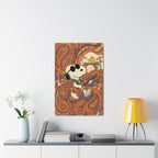 Psychedelic Snoopy Guitar Canvas
