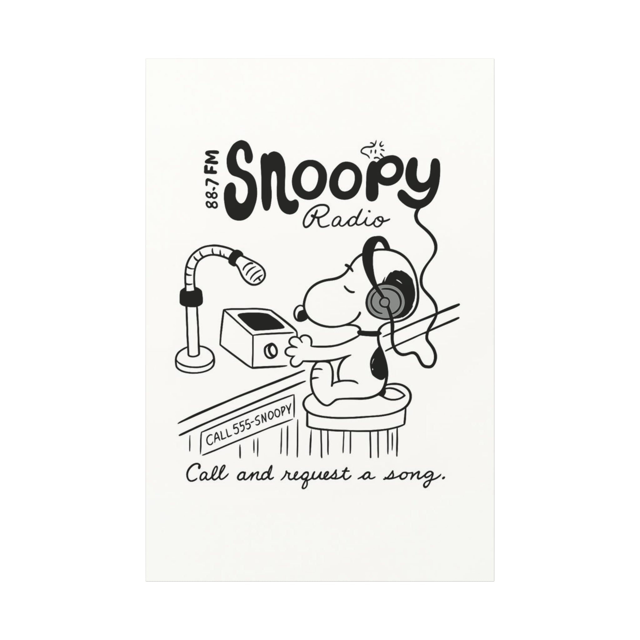 Snoopy Radio Canvas