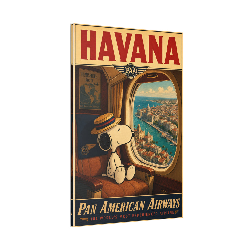 Snoopy Havana Poster Canvas