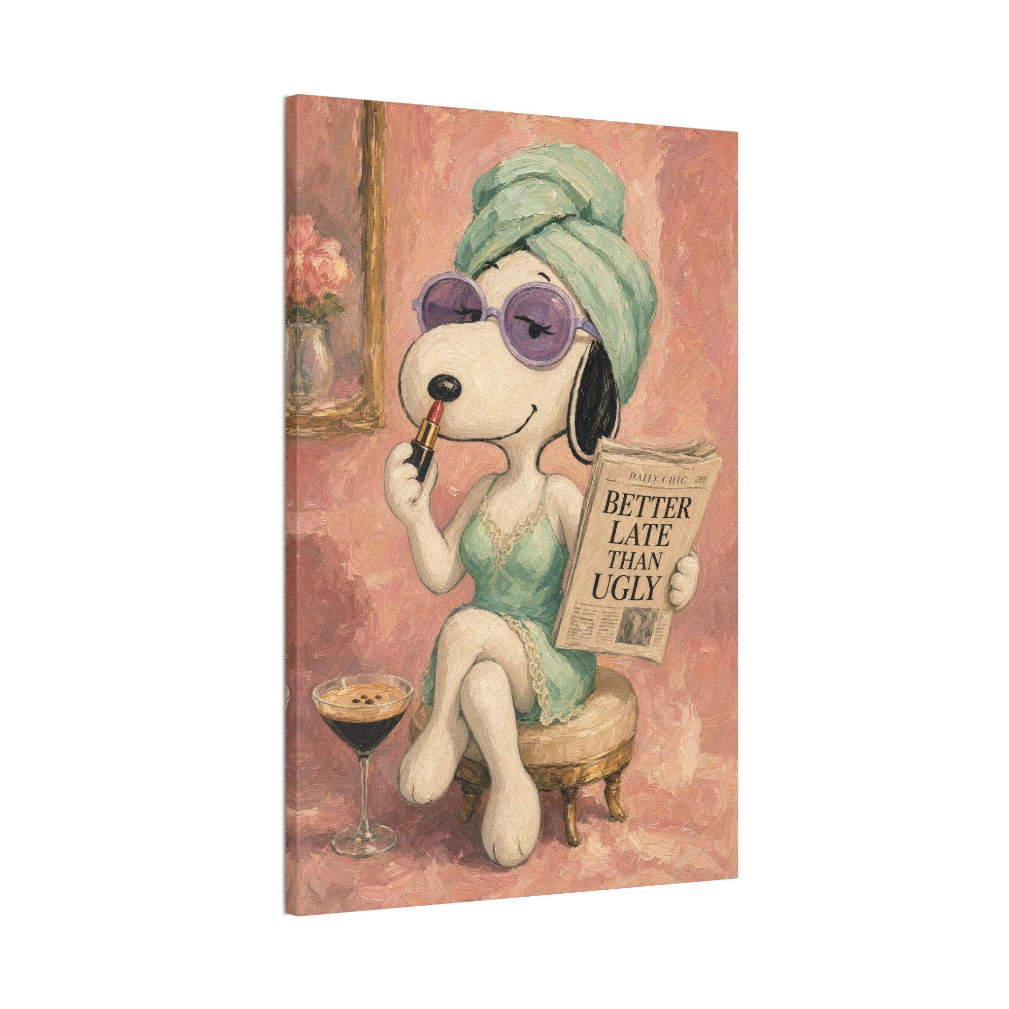 Snoopy Glamour Illustration Canvas