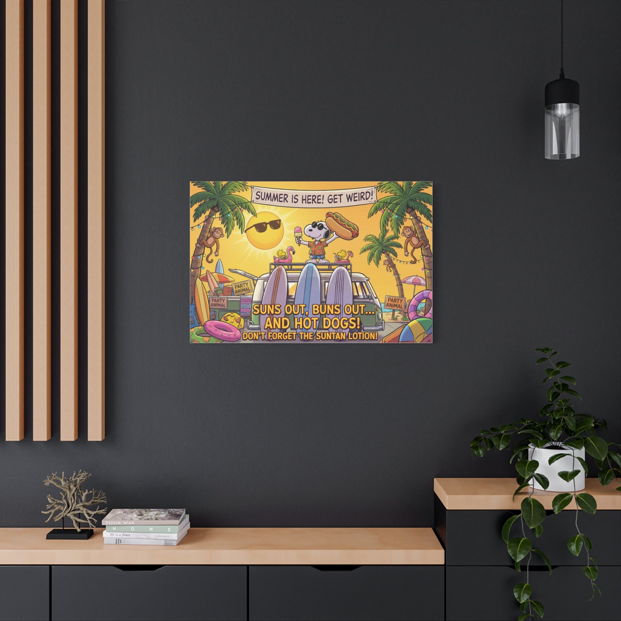 Summer Surf Scene Canvas