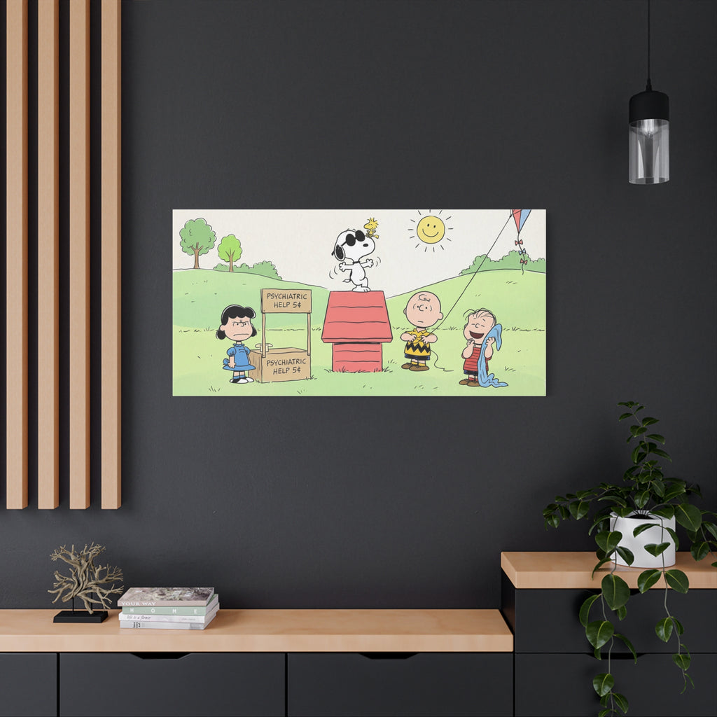 Woodstock Cartoon Scene Canvas