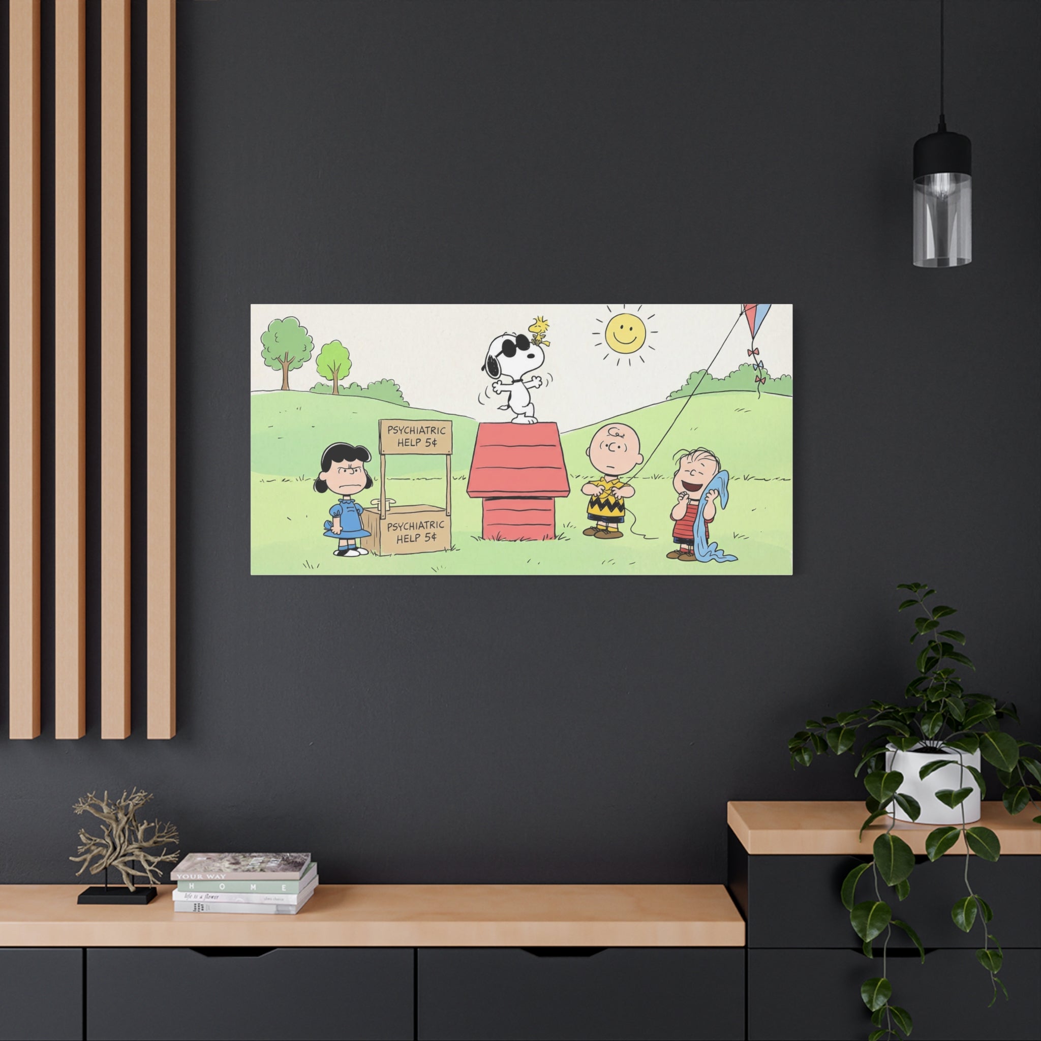 Woodstock Cartoon Scene Canvas