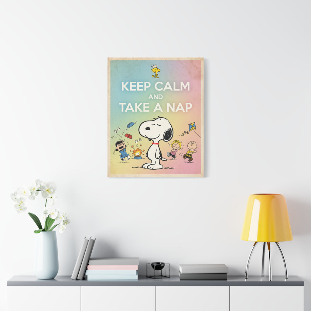 Keep Calm Nap Canvas