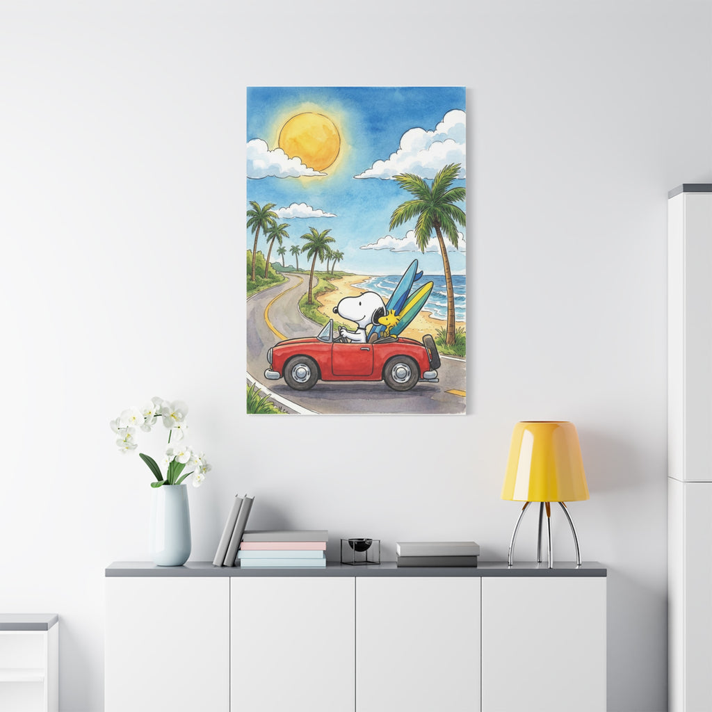 Surf Dog Road Trip Canvas