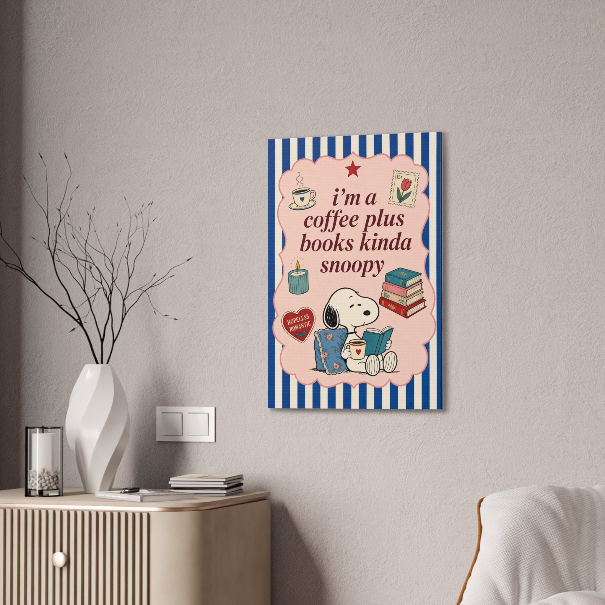 Coffee Plus Books Canvas