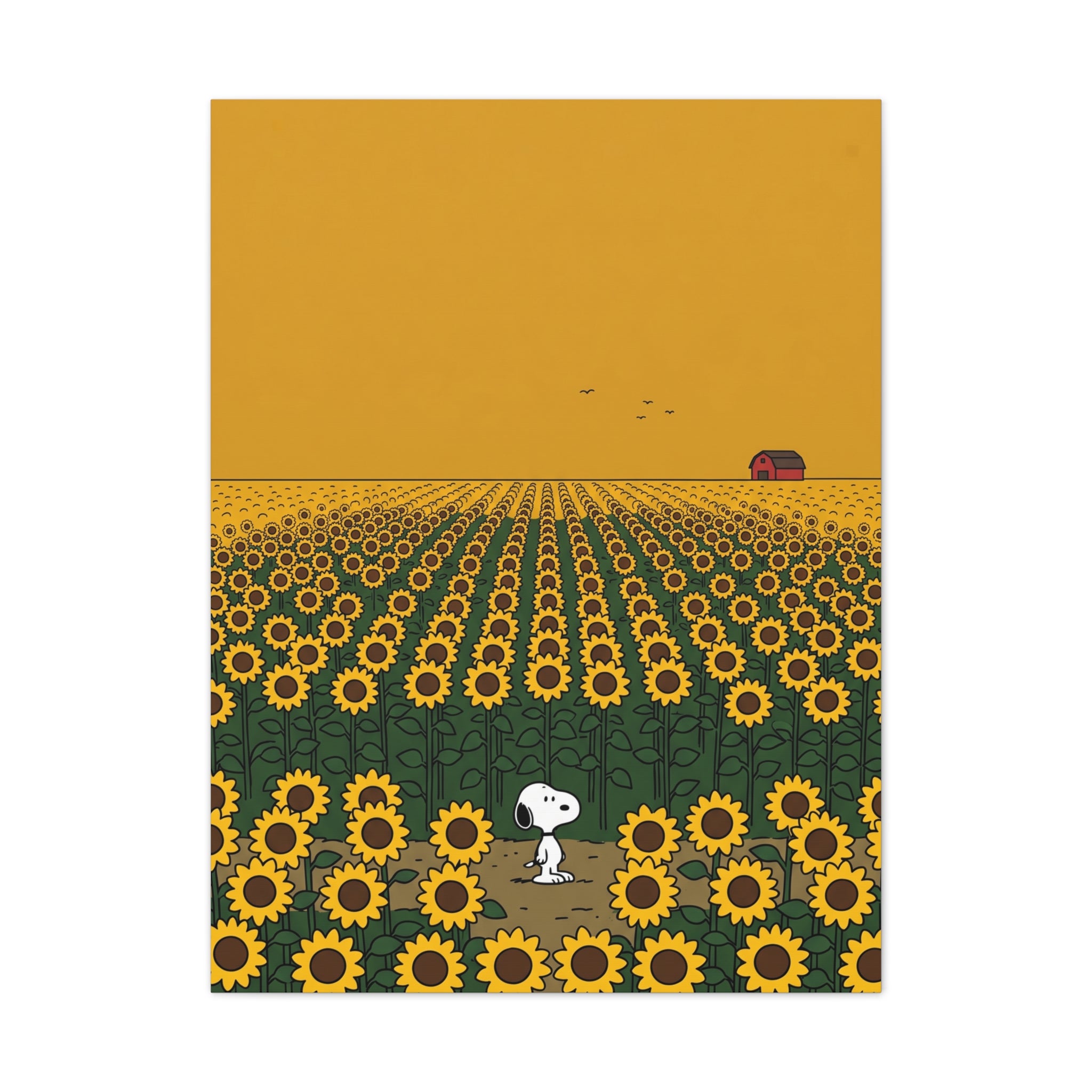 Snoopy in Sunflower Field Canvas