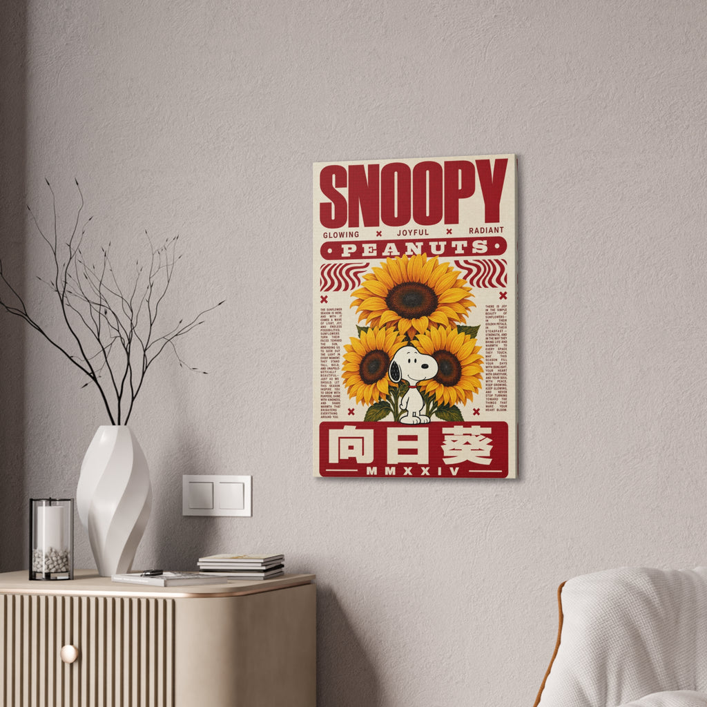 Snoopy Sunflower Peanuts Canvas