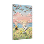 Snoopy Charlie Sunset Canvas
