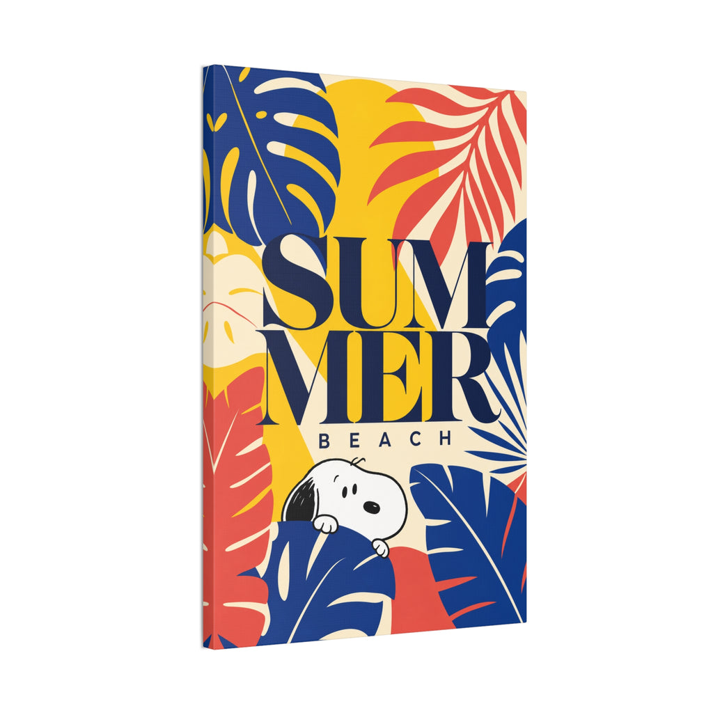 Snoopy Summer Beach Canvas
