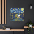 Starry Night Snoopy Canvas