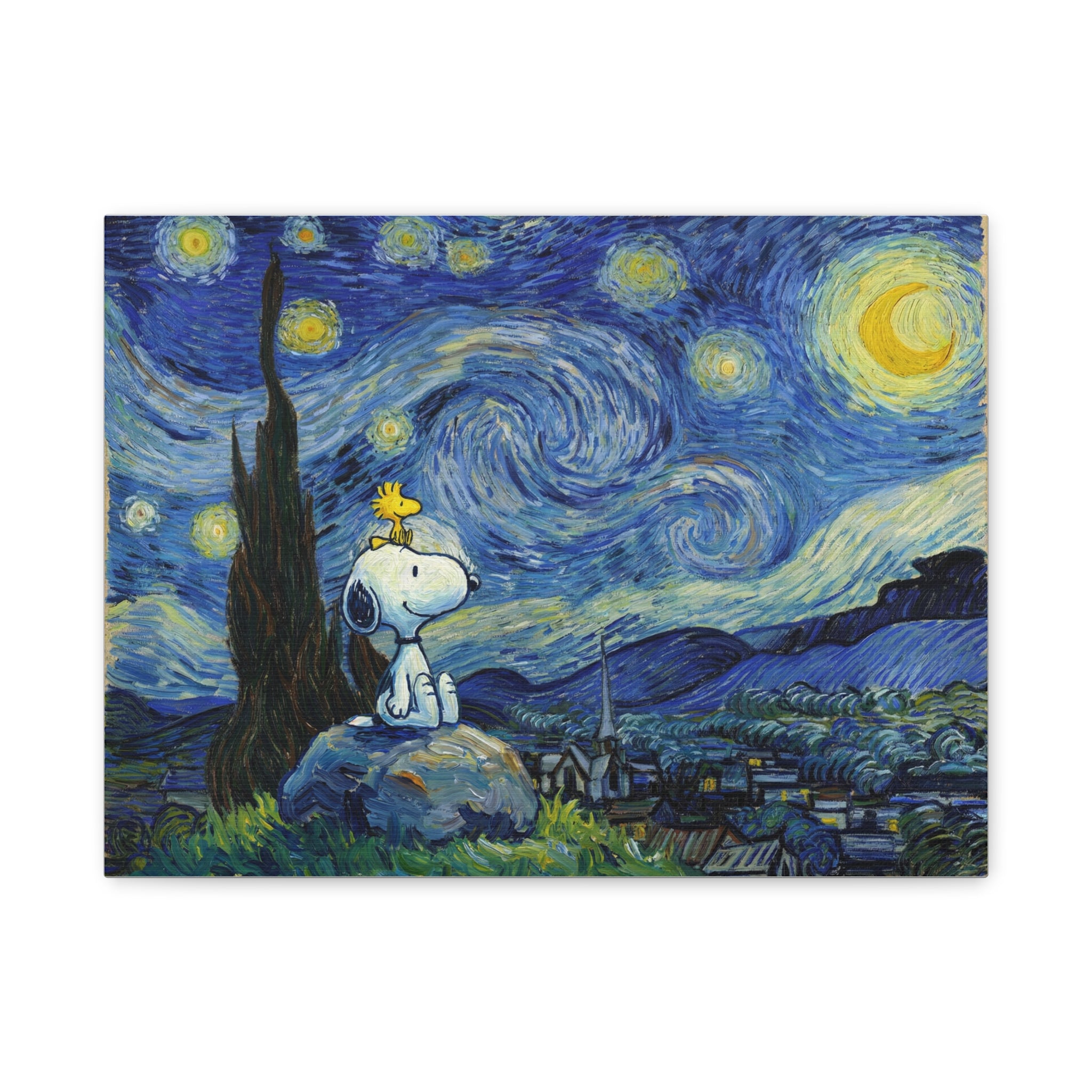 Snoopy Woodstock Starry Canvas