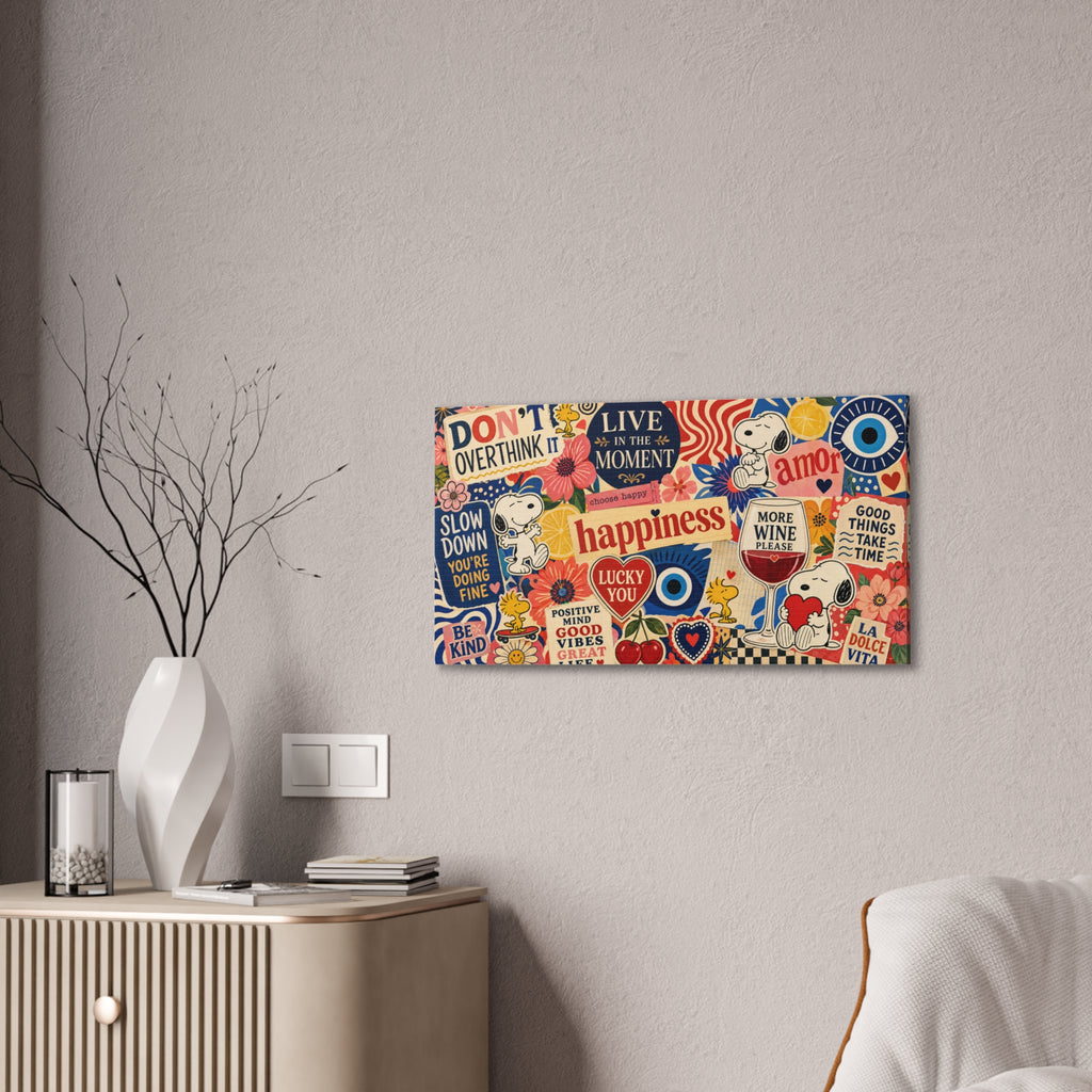 Snoopy Happiness Collage Canvas