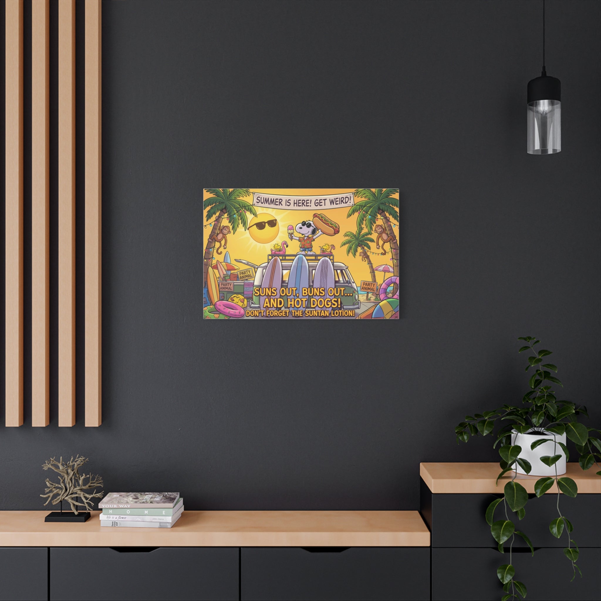 Summer Surf Scene Canvas