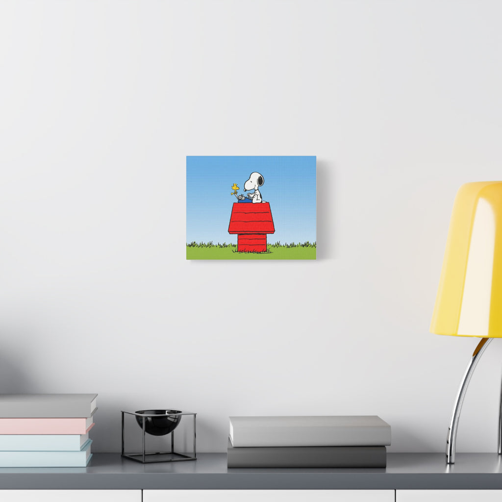 Snoopy on Red Doghouse Canvas