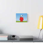 Snoopy on Red Doghouse Canvas