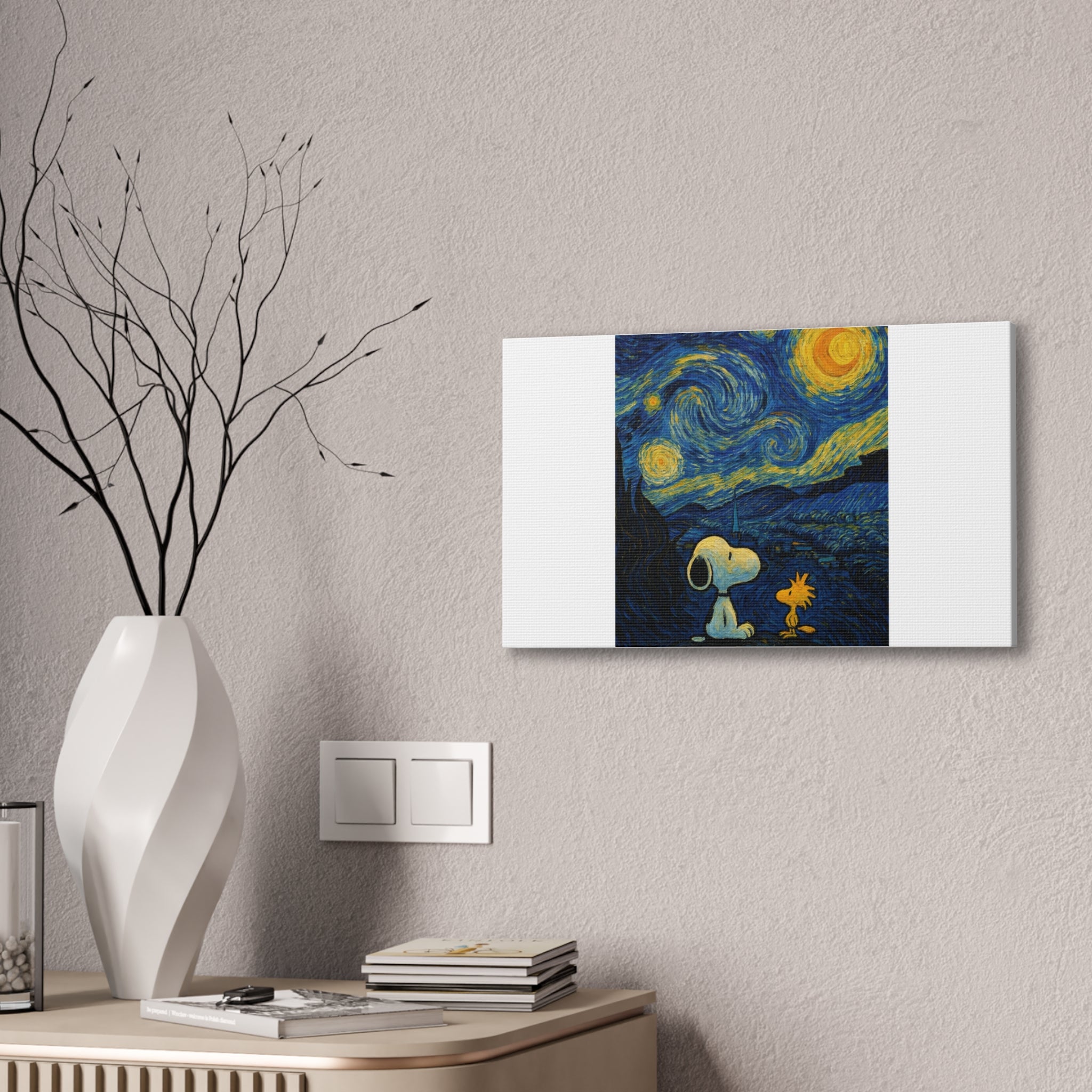 Snoopy Paris Autumn Canvas