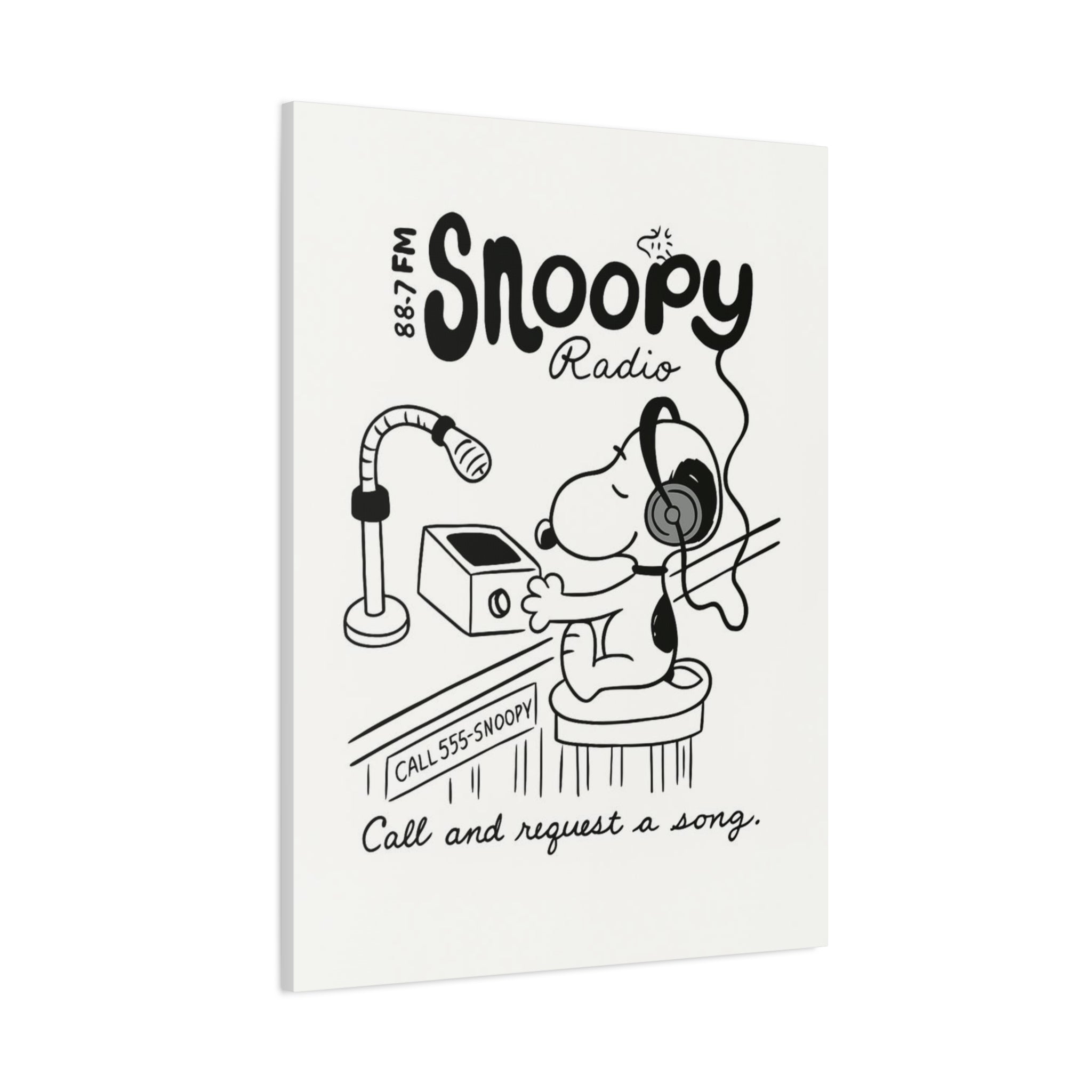 Snoopy Radio Canvas