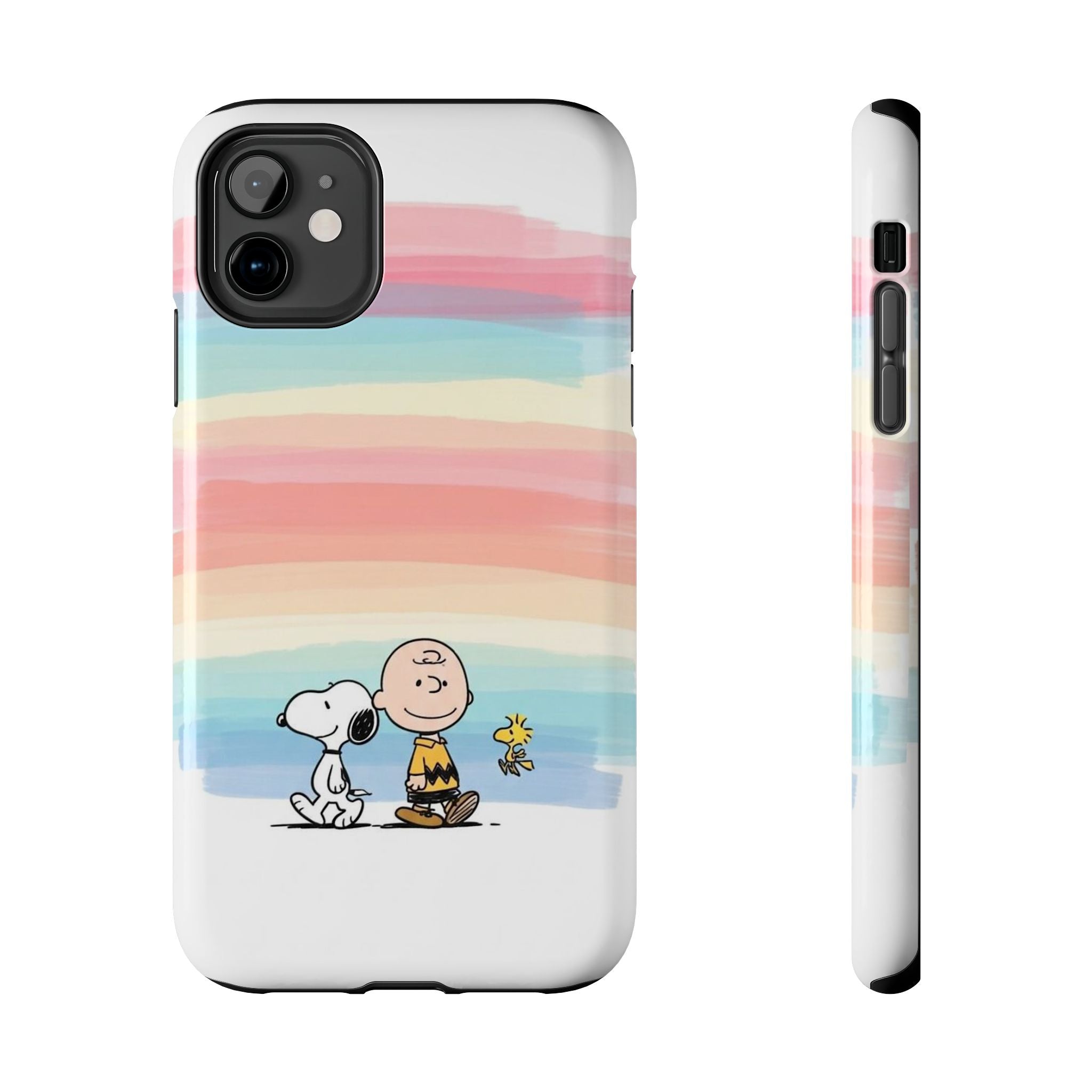 Rainbow Stripe Snoopy Phone Case