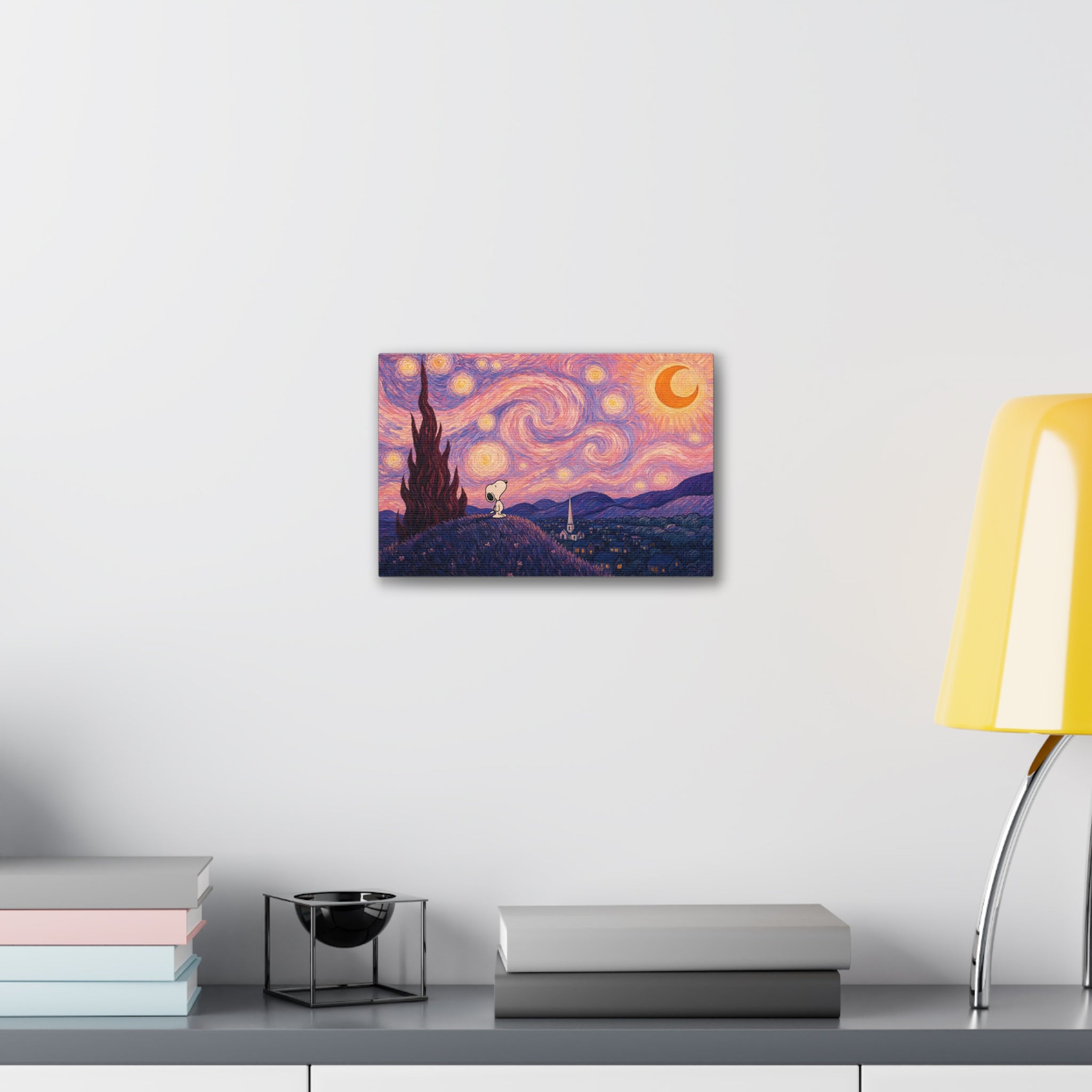 Snoopy Starry Night Canvas
