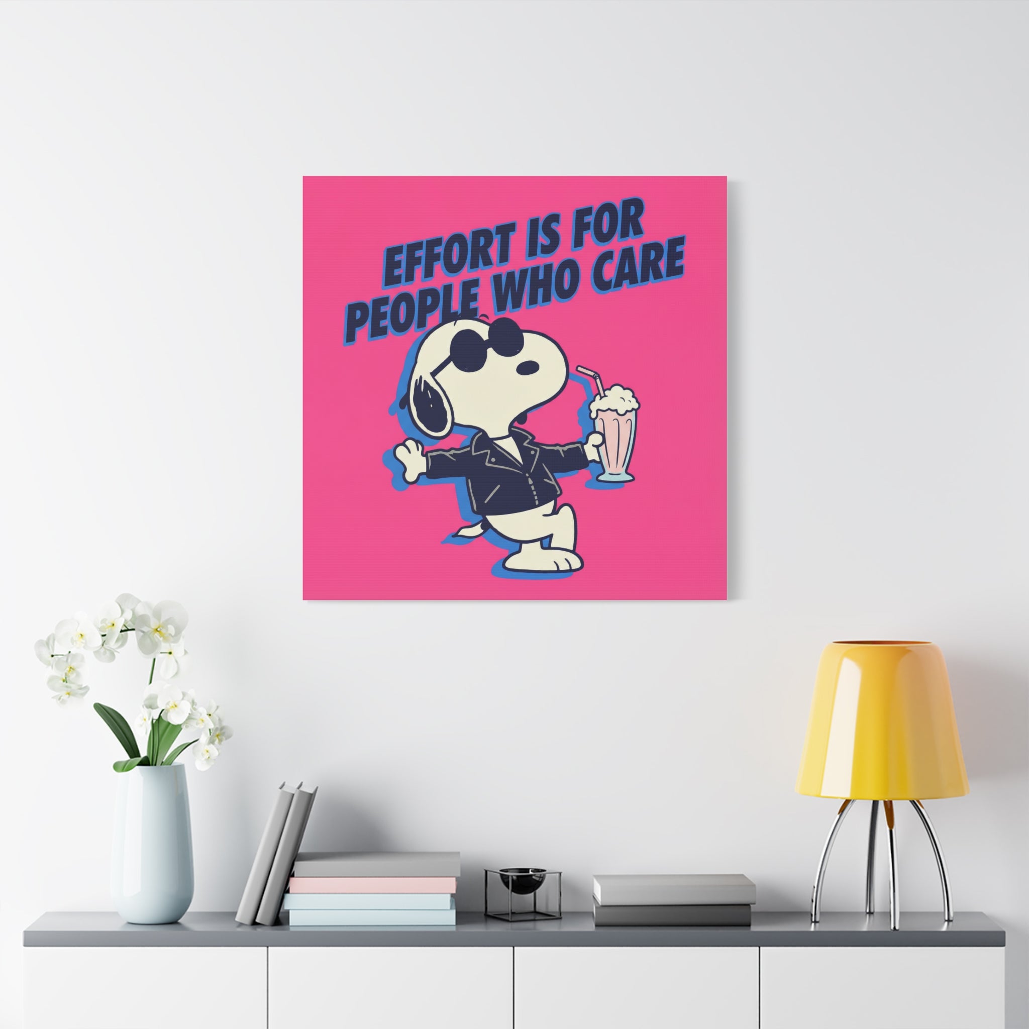 Snoopy Effort Quote Canvas