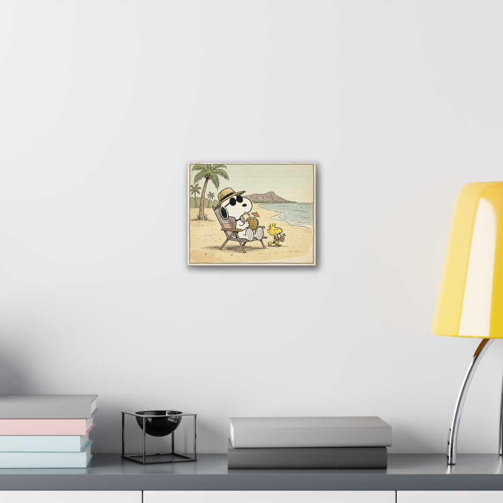 Autumn Doghouse Snooze Canvas