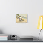 Autumn Doghouse Snooze Canvas