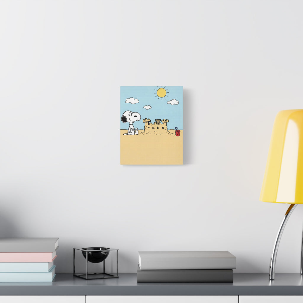 Snoopy Beach Sandcastle Canvas
