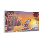 Surfing Snoopy Poster Canvas