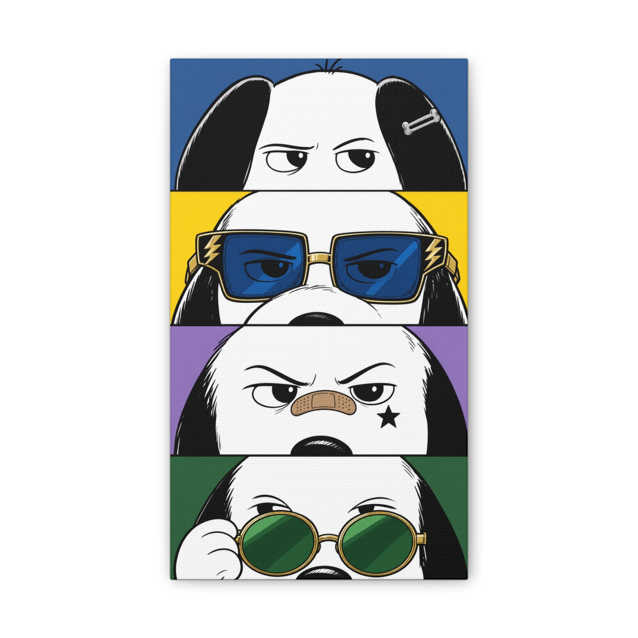 Dog Faces Pop Canvas