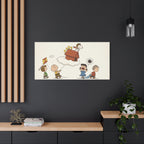Flying Doghouse Peanuts Characters Canvas