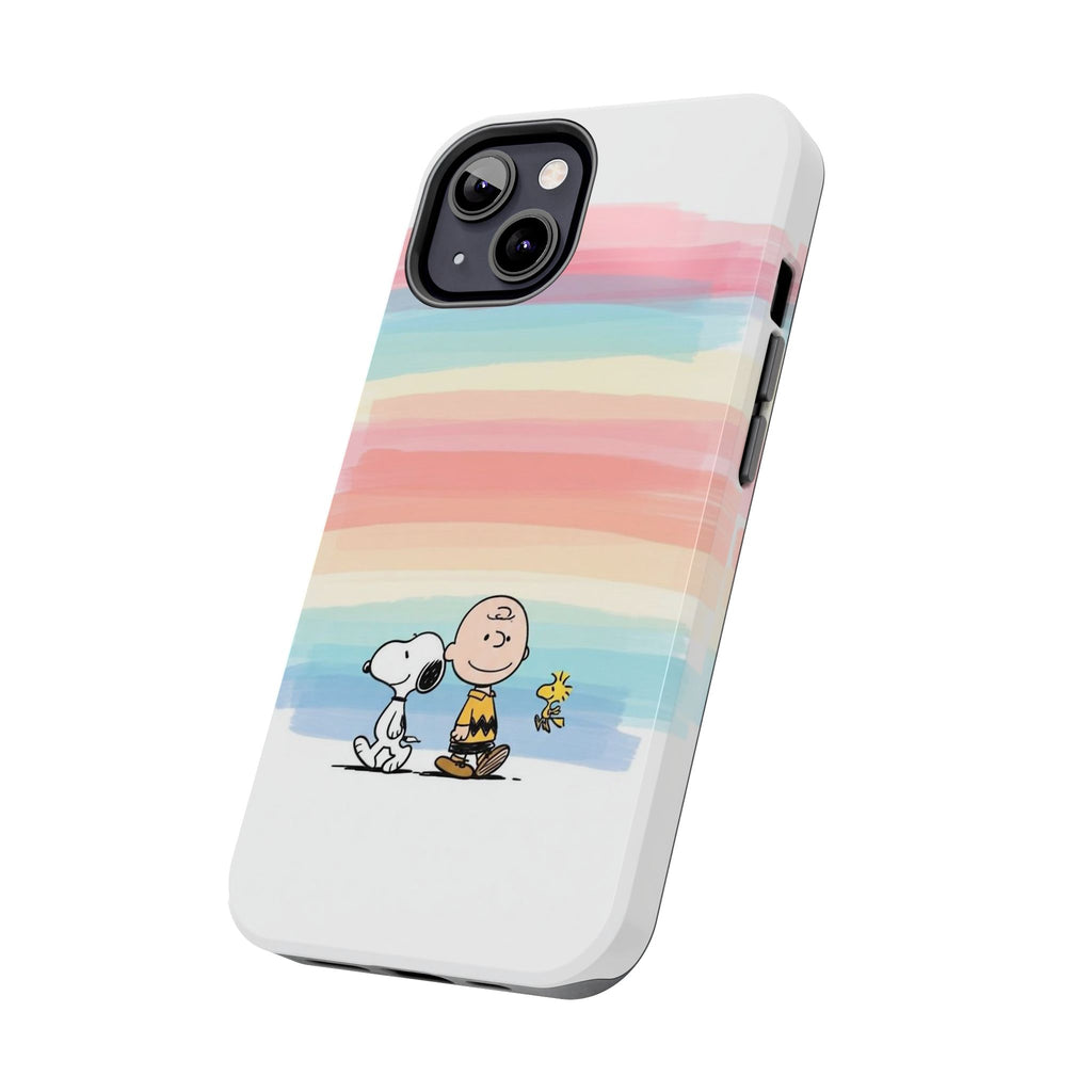 Rainbow Stripe Snoopy Phone Case