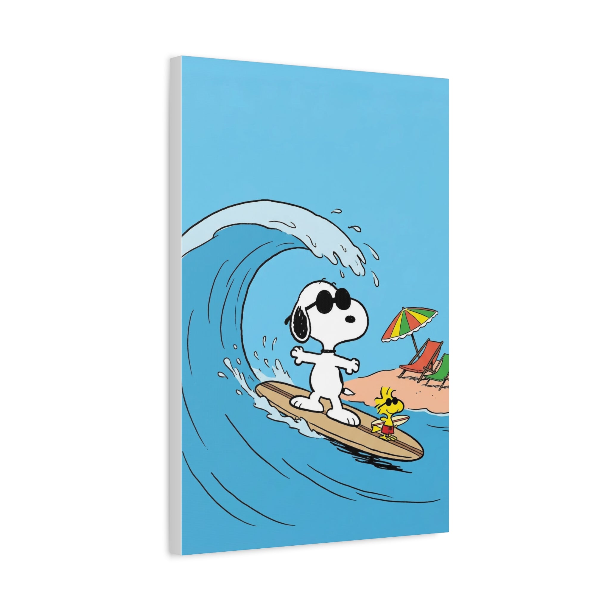 Surfing With Woodstock Canvas