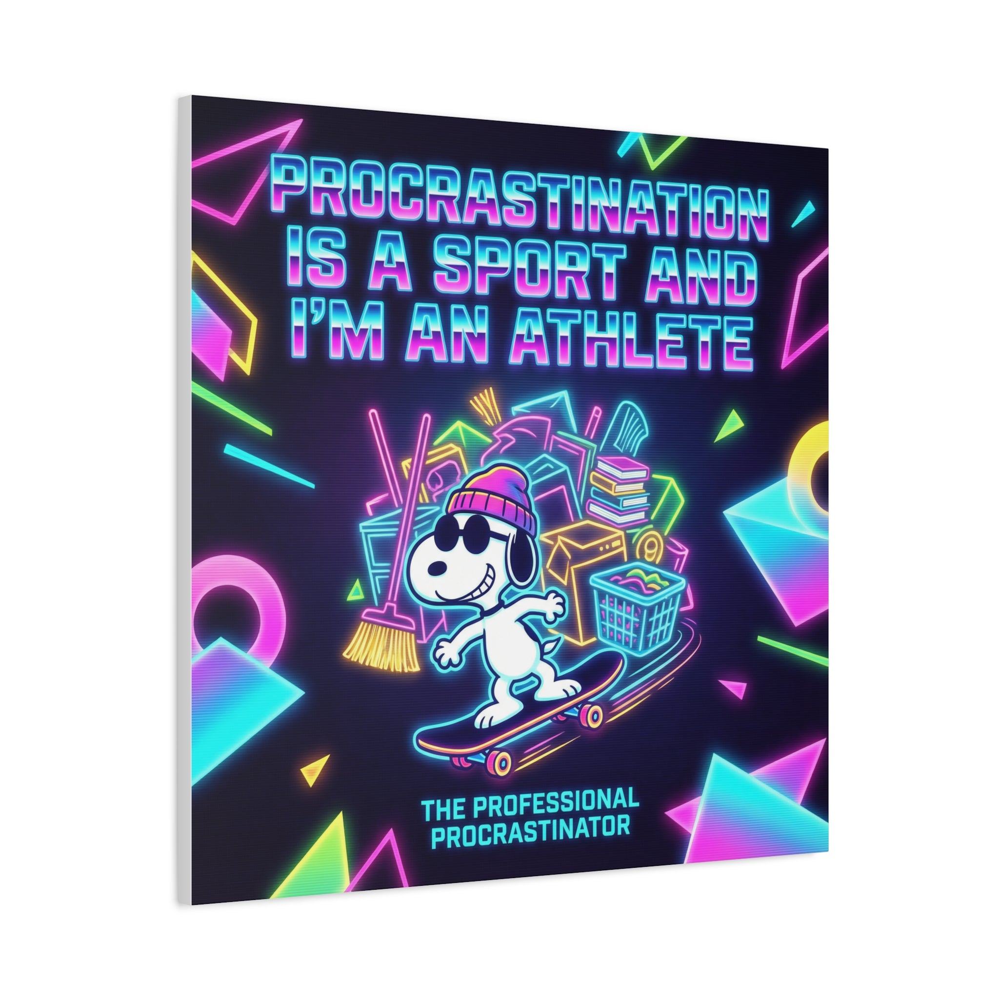 Procrastination Sport Snoopy Canvas