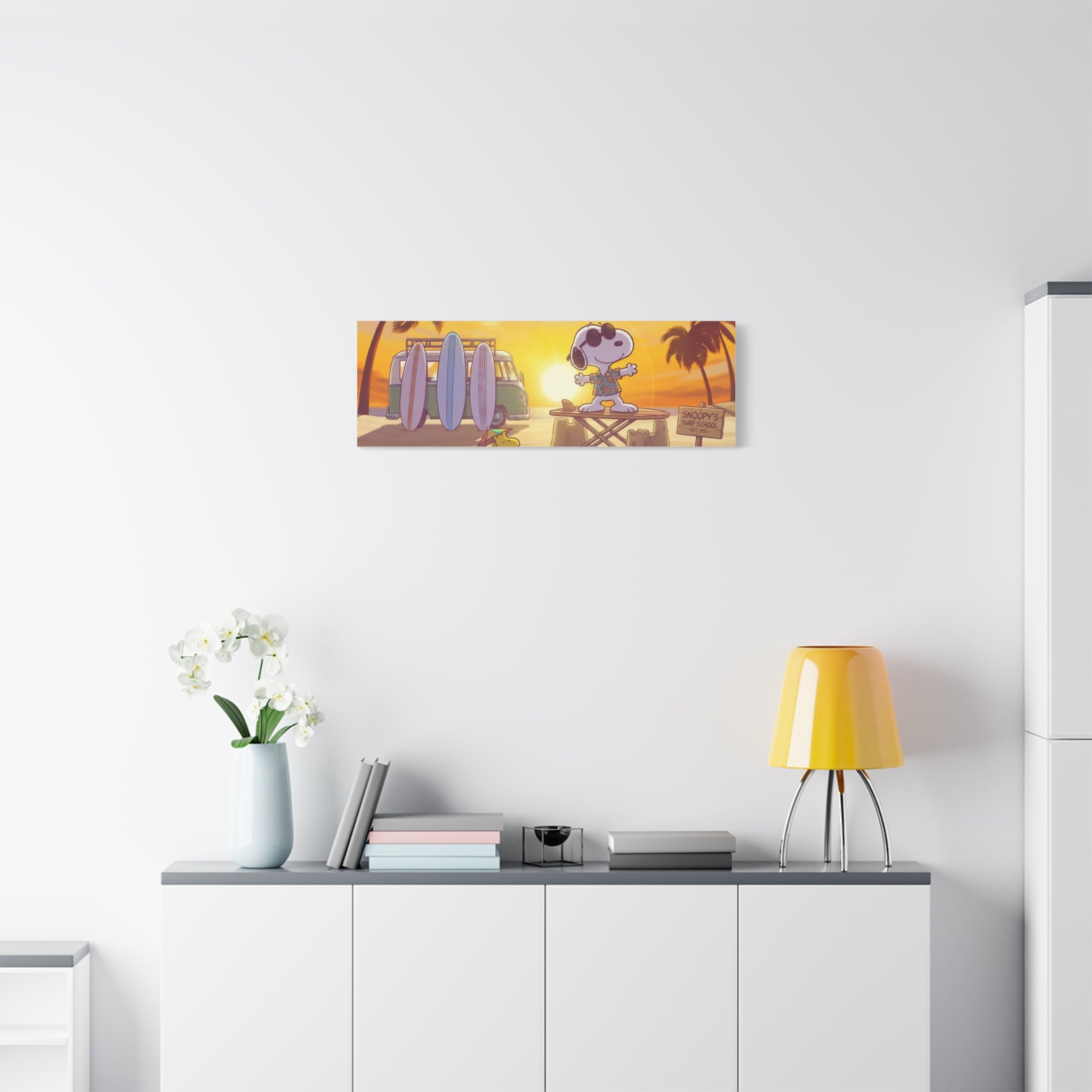 Surfing Snoopy Matte Canvas