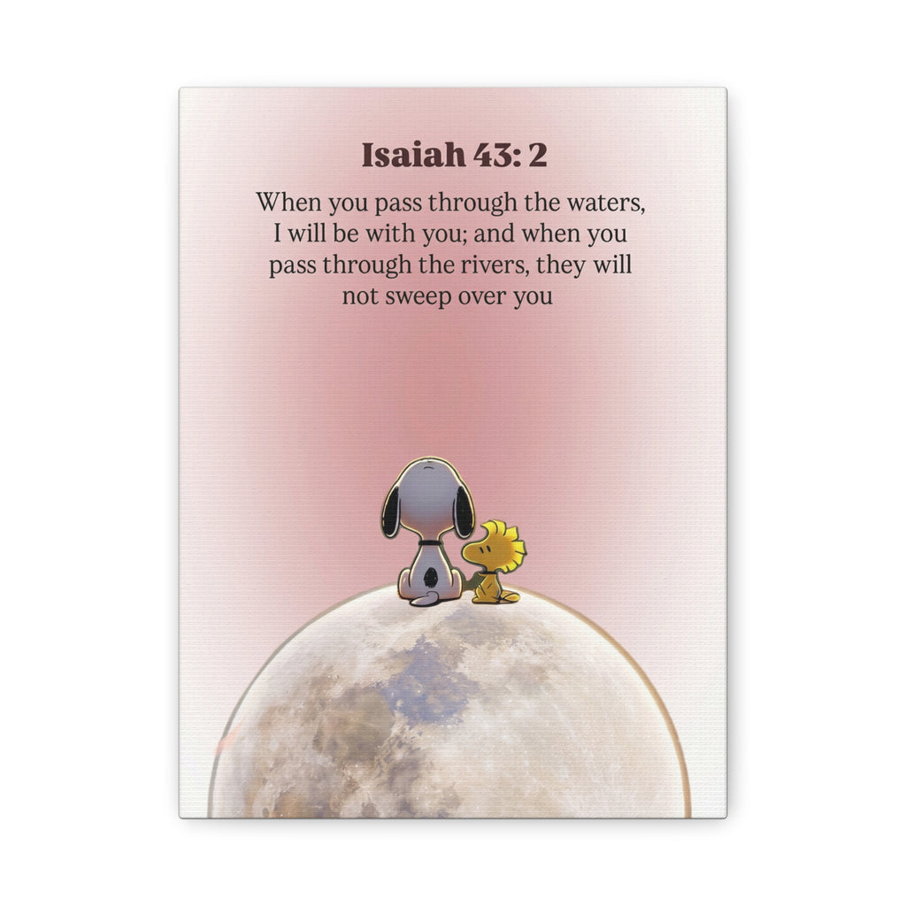 Isaiah 43:2 Snoopy Canvas