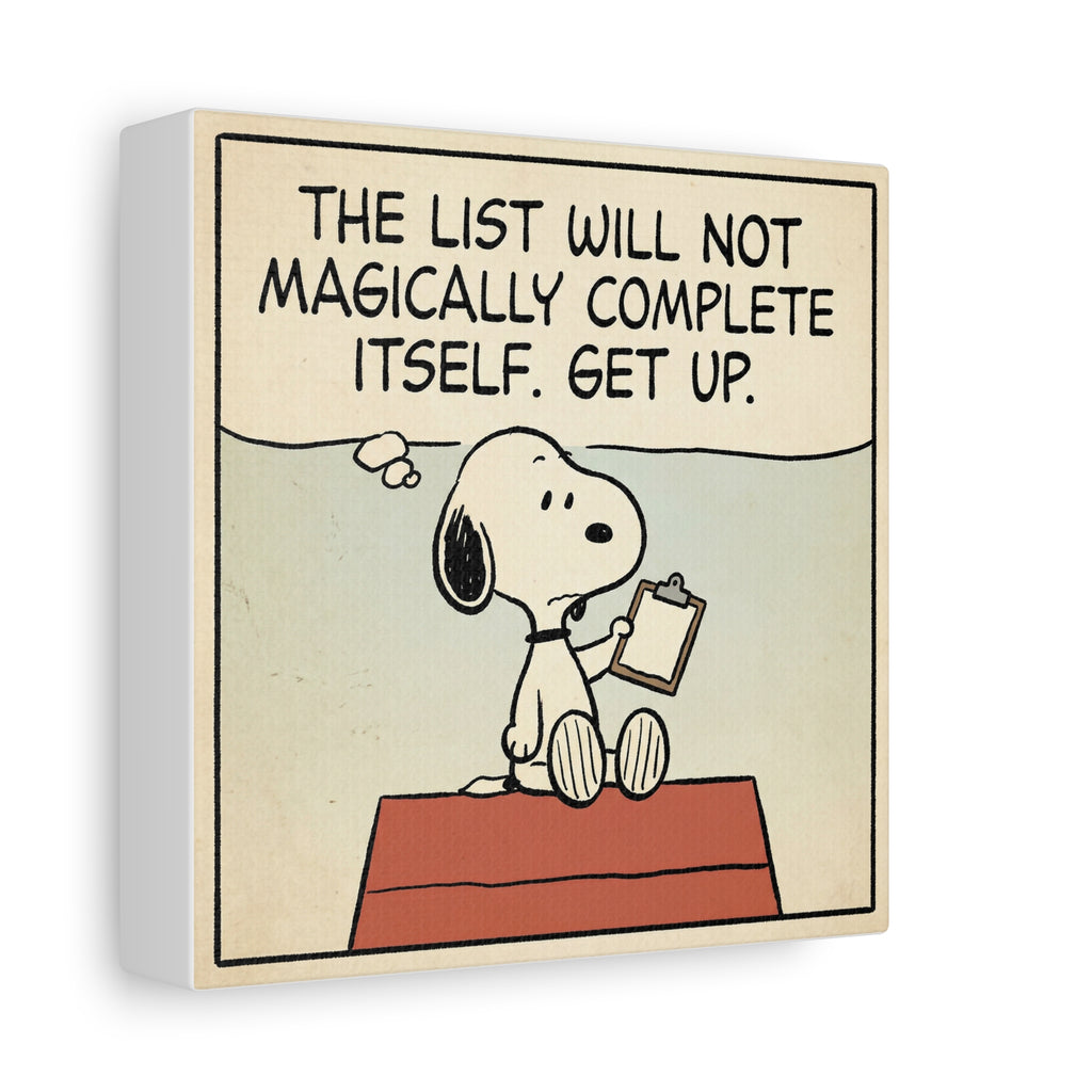 Snoopy Checklist Canvas
