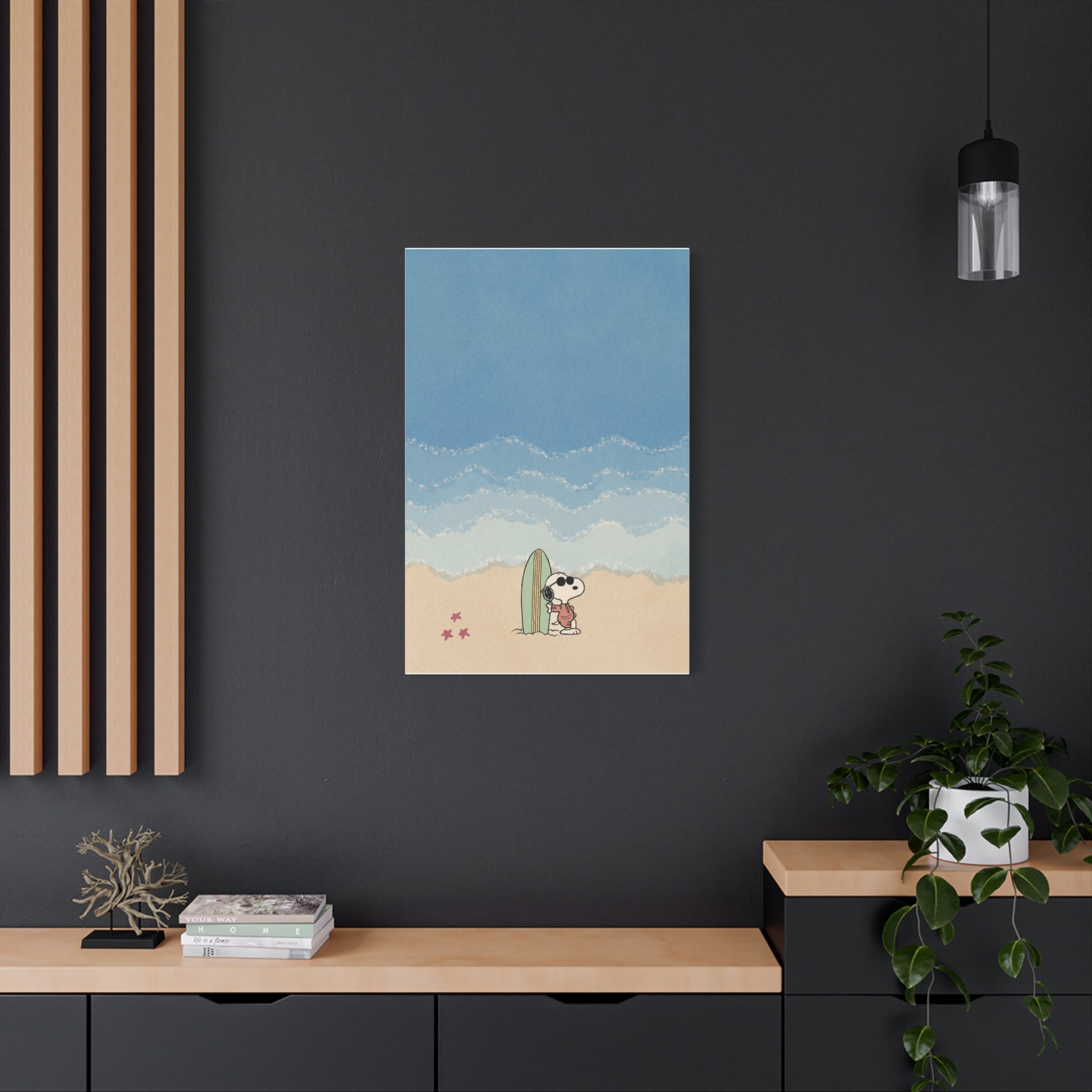 Snoopy Surfing Canvas