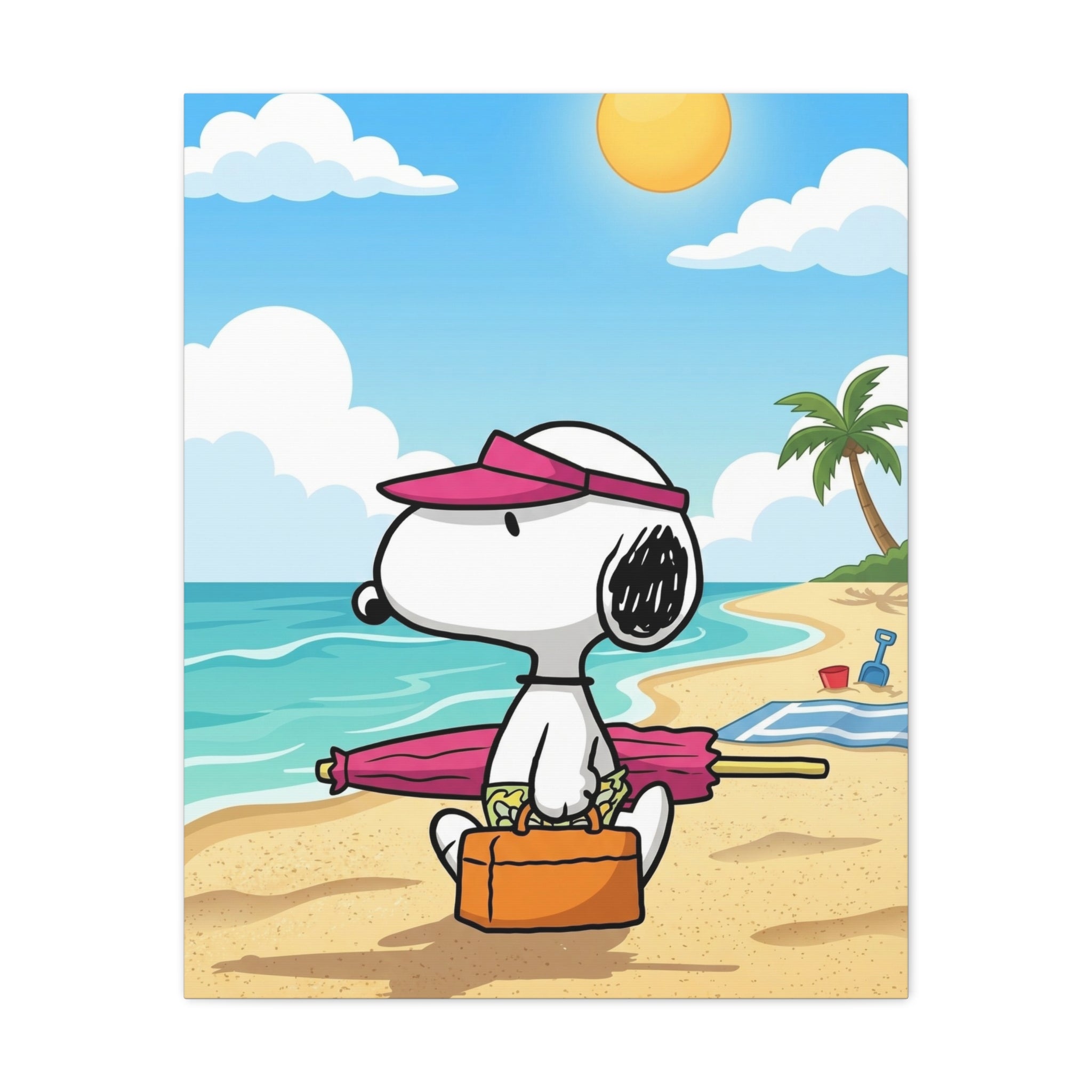 Snoopy Beach Day Canvas