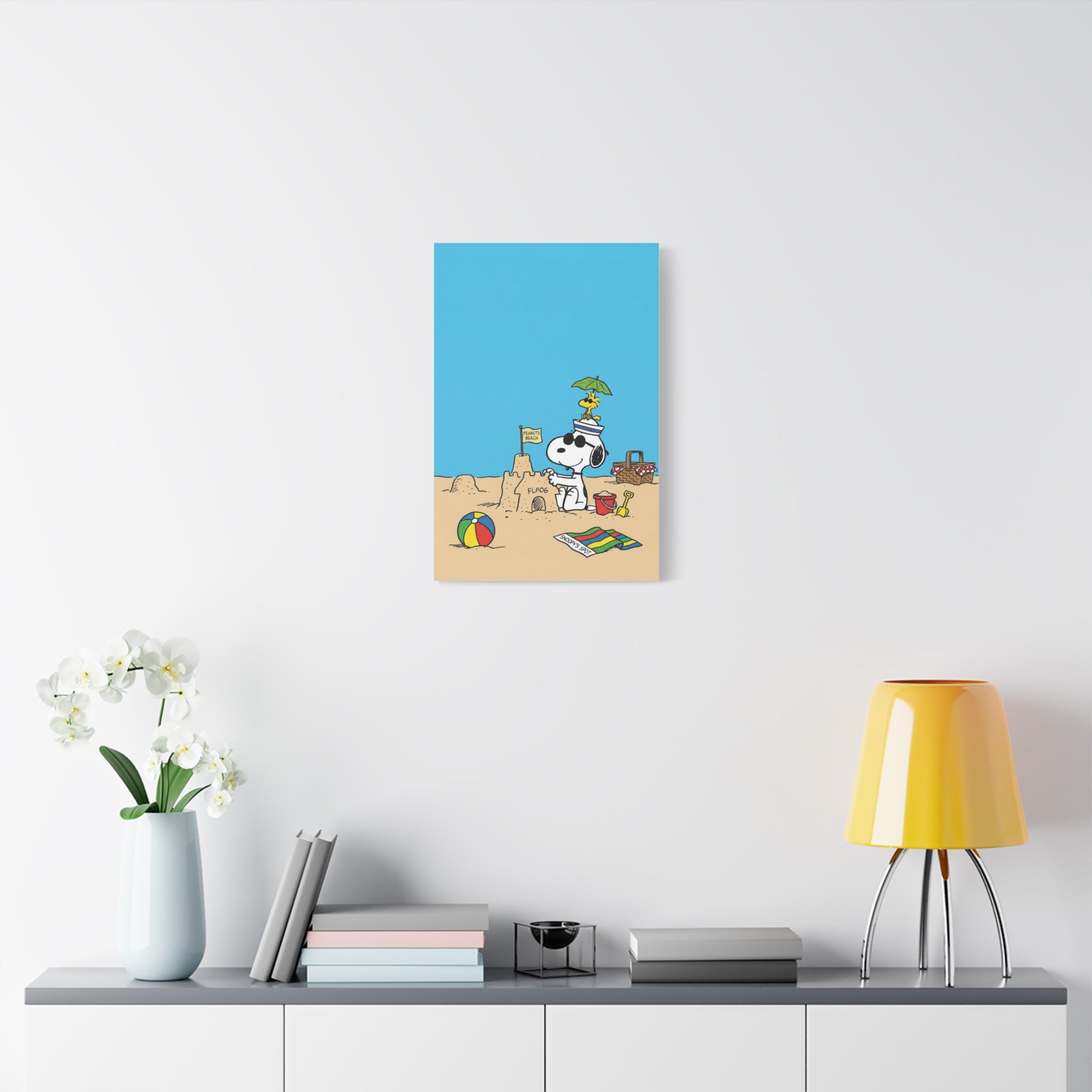 Snoopy Beach Scene Canvas