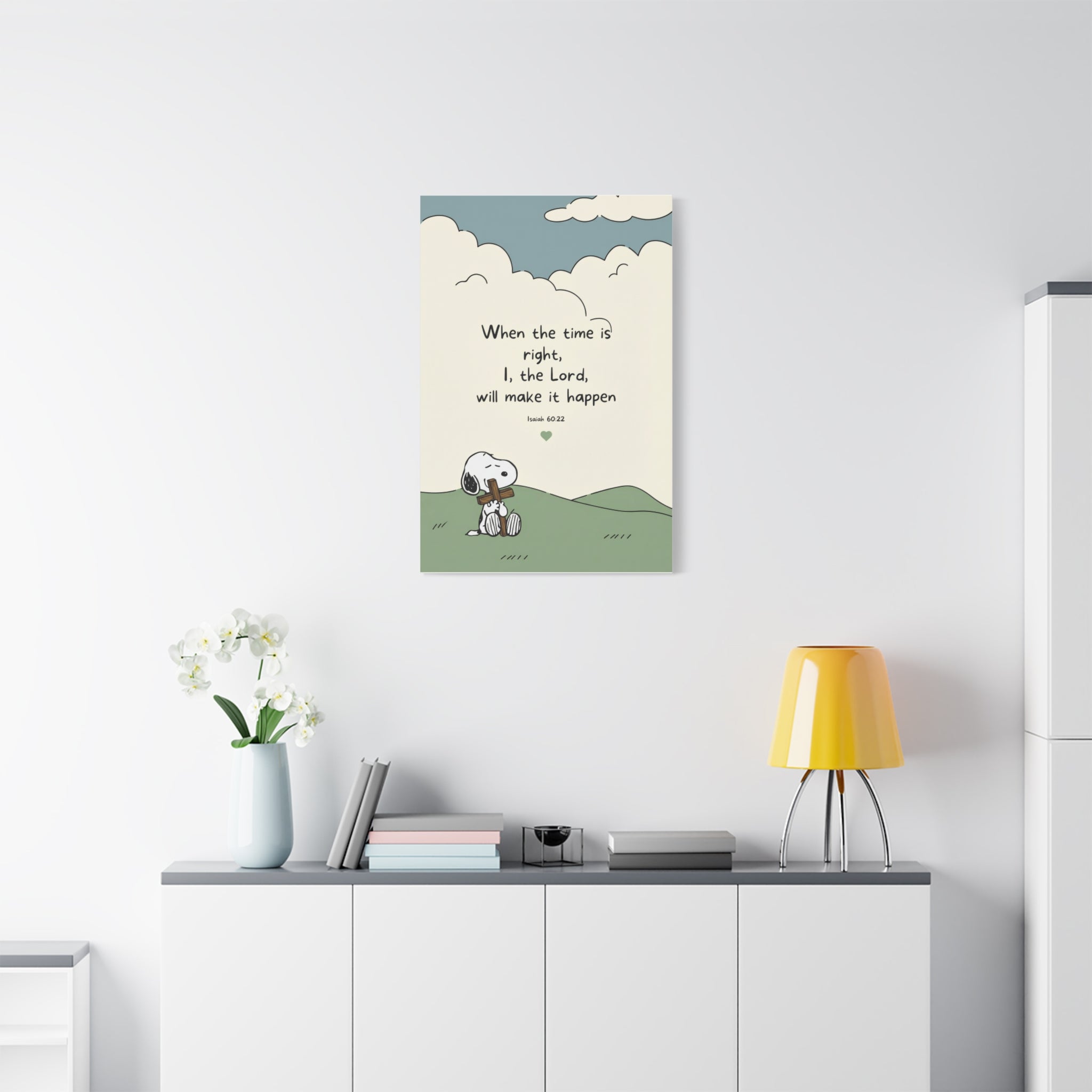 Isaiah 60:22 Snoopy Canvas