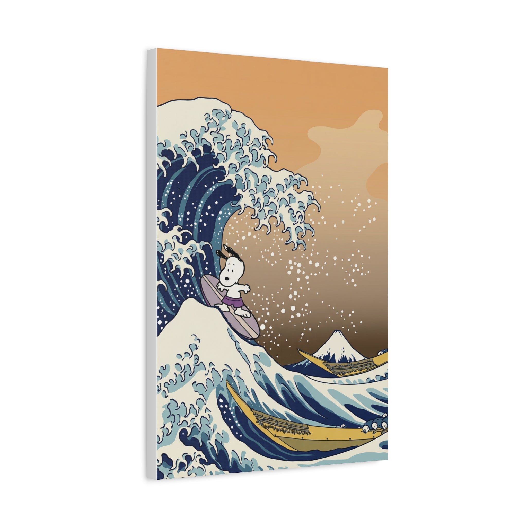 Surfing Snoopy Wave Canvas