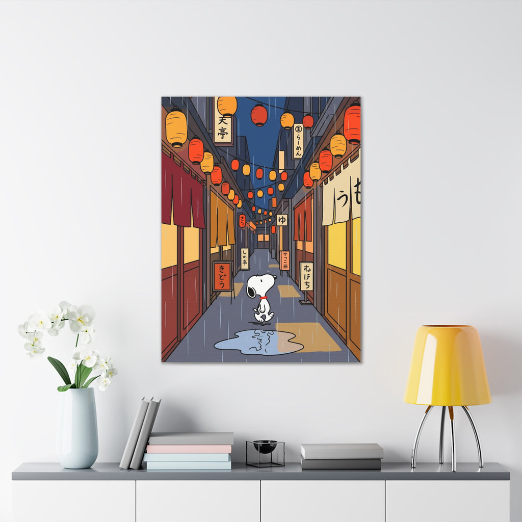 Rainy Night Alley Canvas