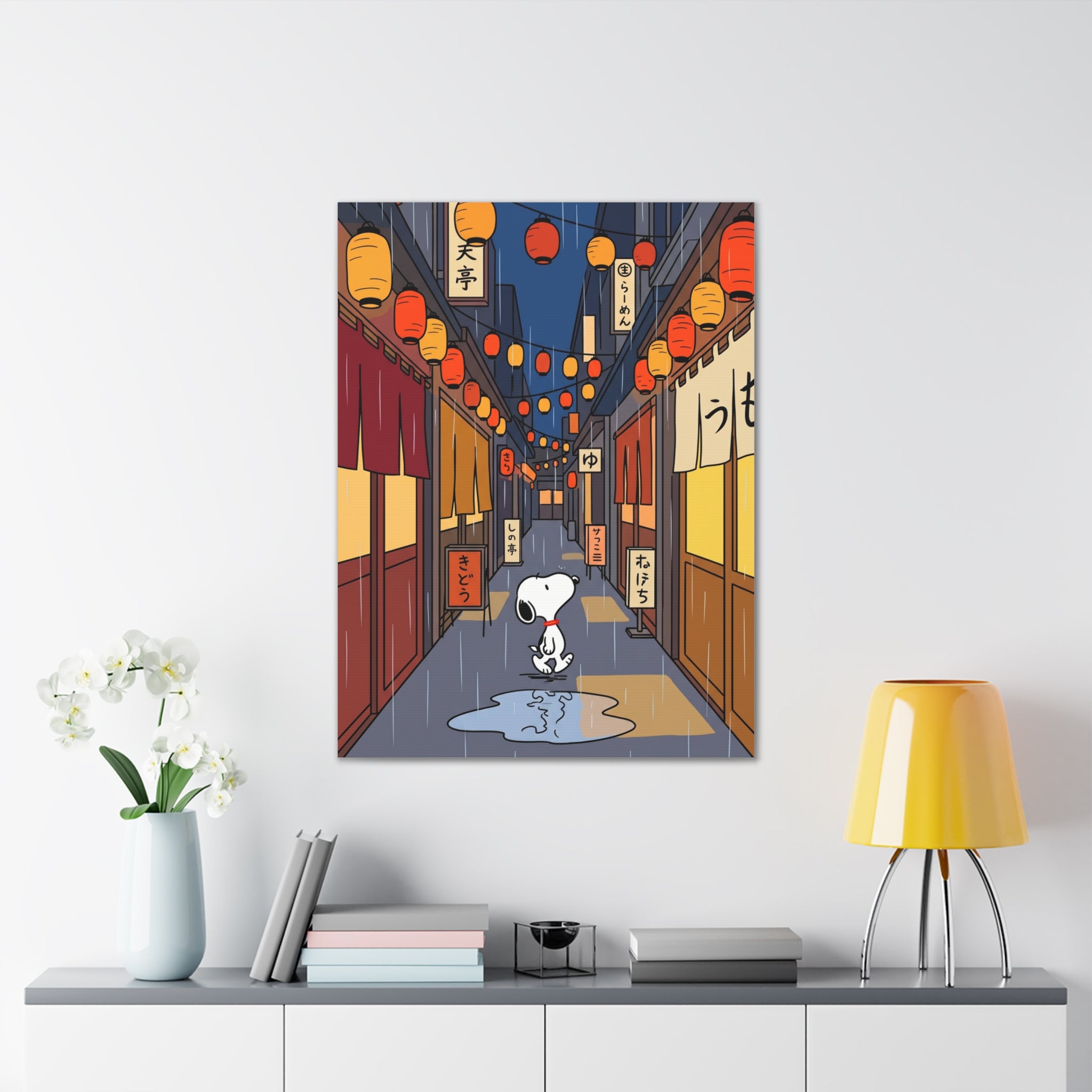 Rainy Night Alley Canvas