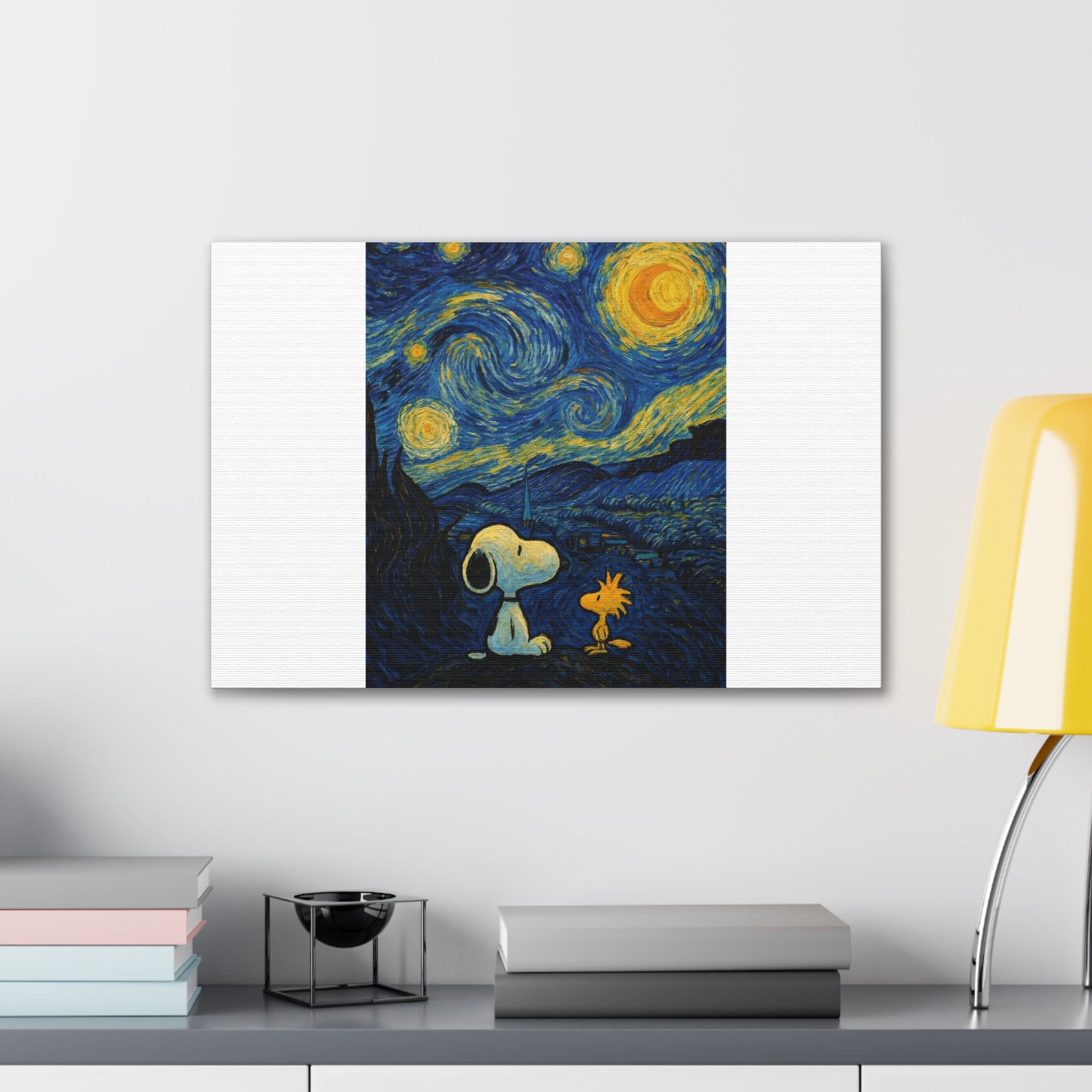 Snoopy Paris Autumn Canvas
