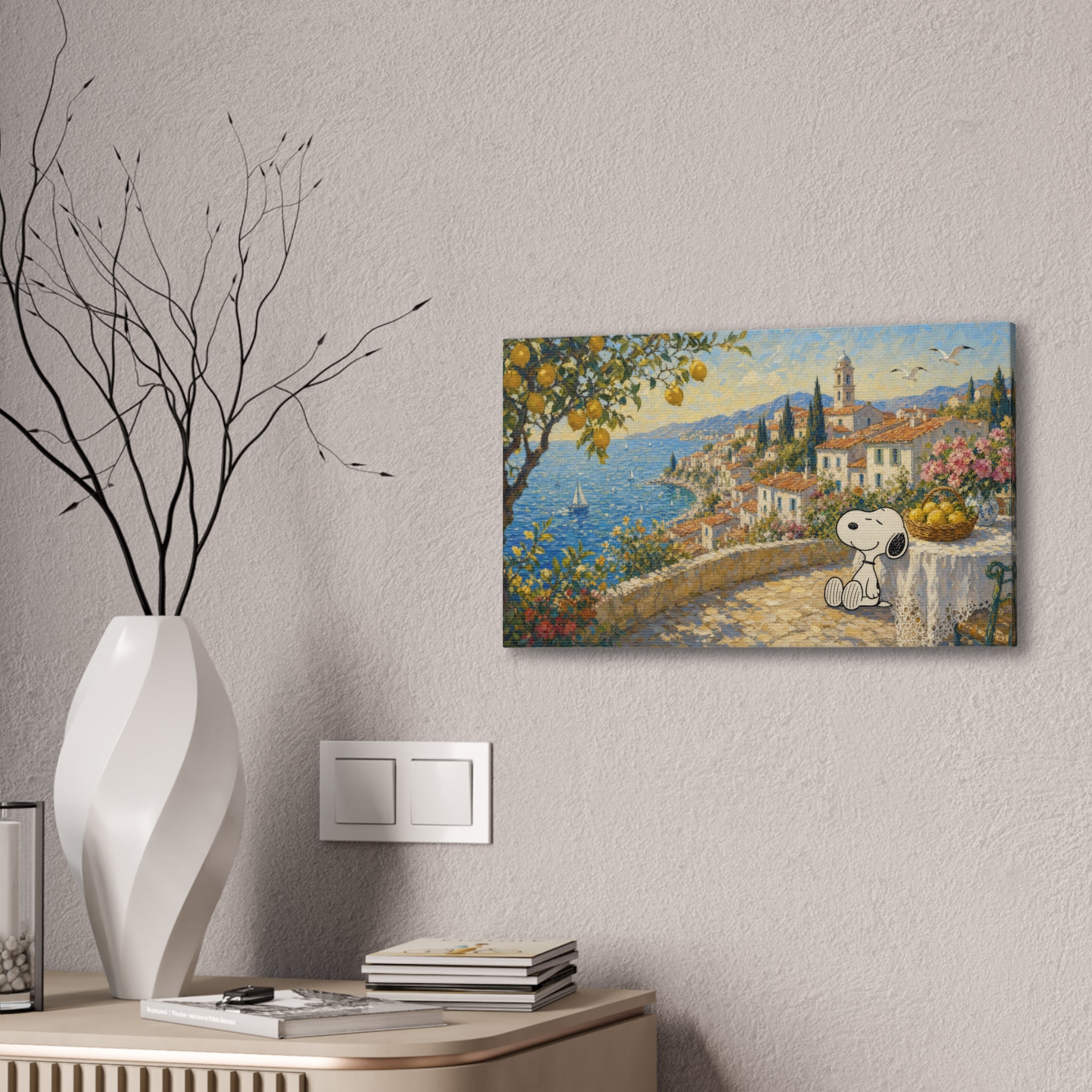 Mediterranean Seaside Canvas