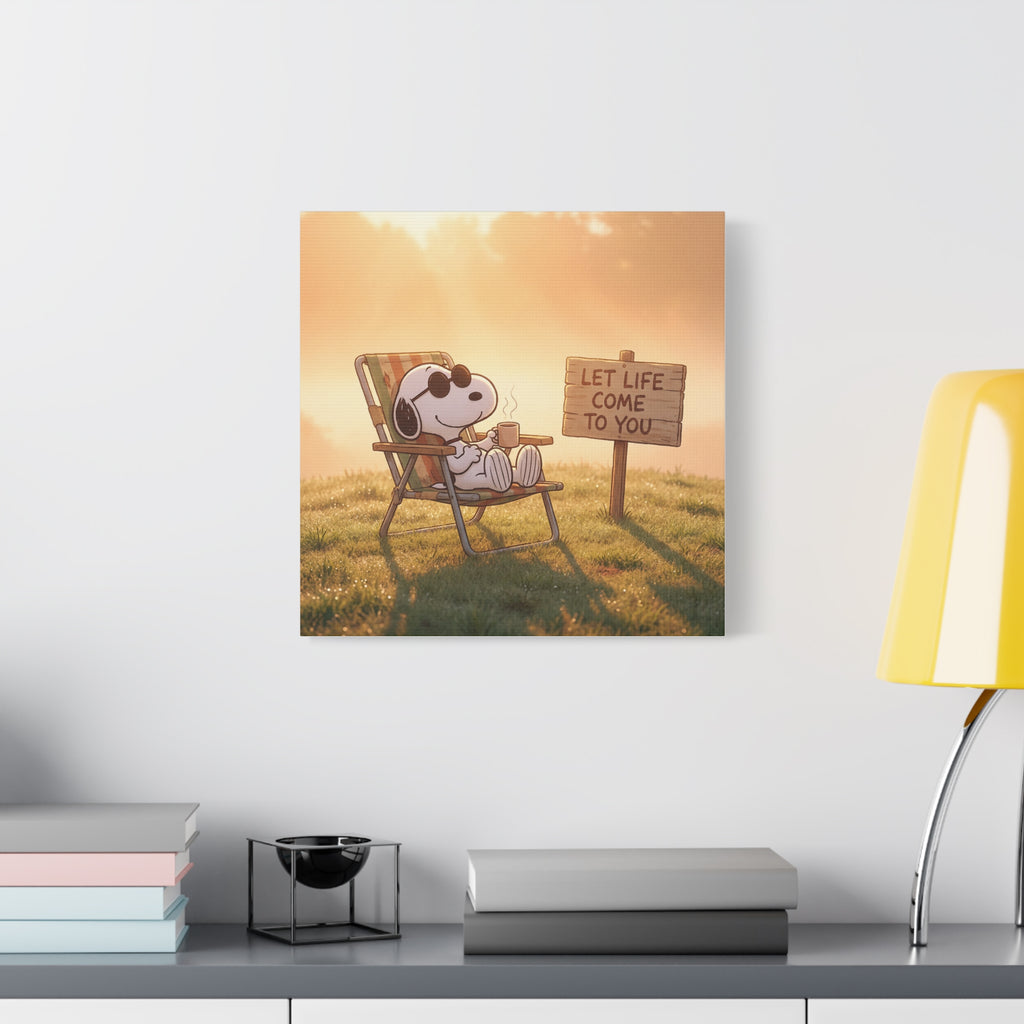 Relaxing Snoopy Canvas