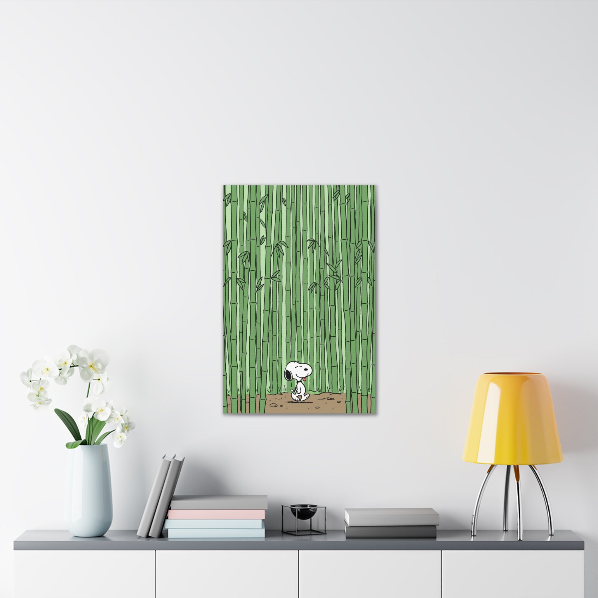 Snoopy in Bamboo Forest Canvas