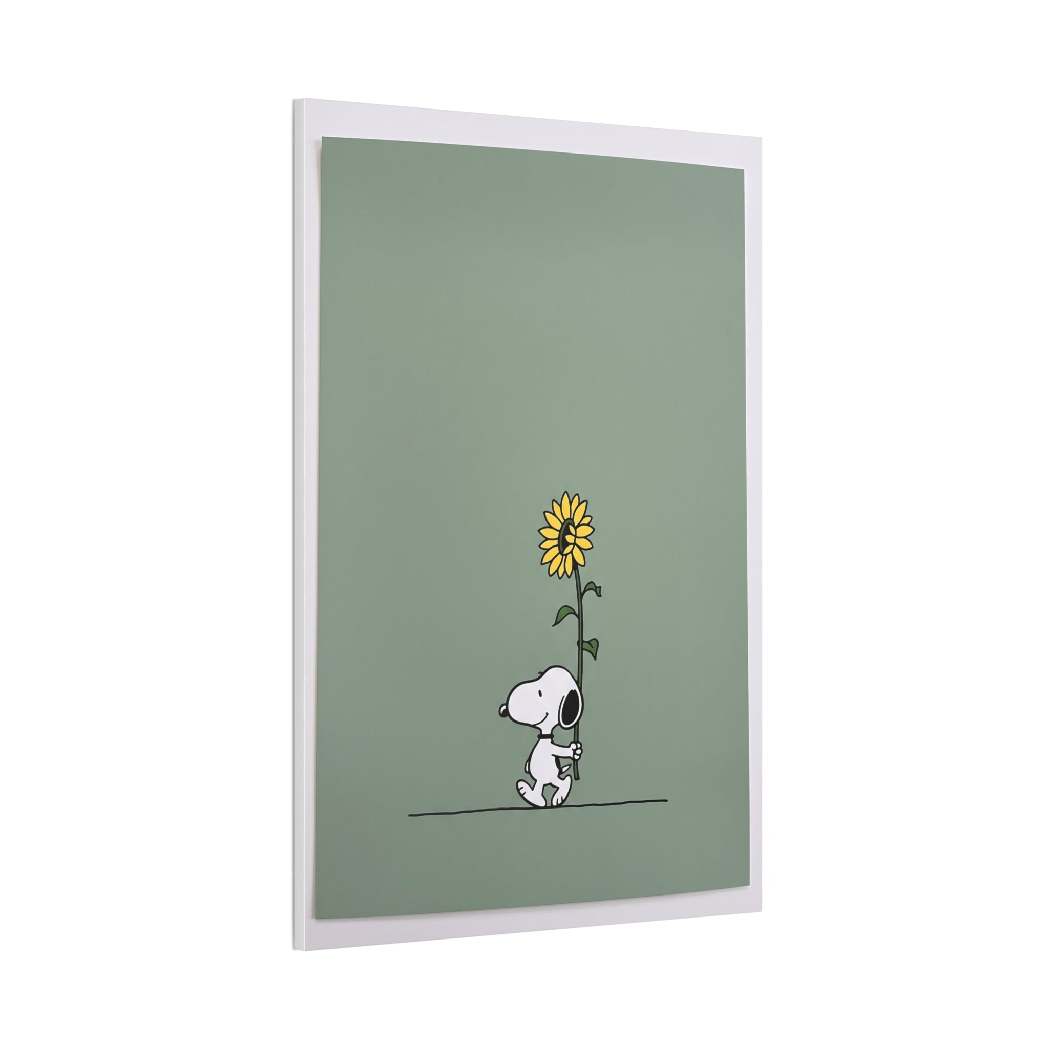 Snoopy With Sunflower Canvas